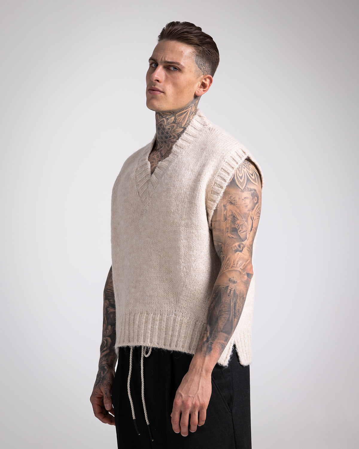 トップス seyto Shaggy switching knit vest seyto（セイト）の「Shaggy switching knit vest / シャギー