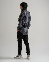 LINA SILK SHIRT BLACK MARBLE