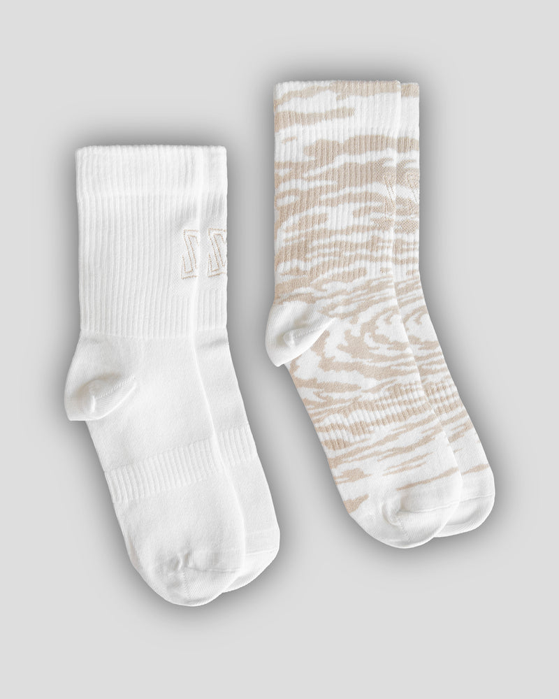 LINA SUMMER SOCKS WHITE/CAMO