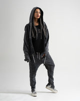 LINA ZIP HOODIE BLACK ACID